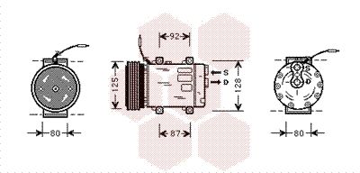 VAN WEZEL Компрессор, кондиционер 4300K067